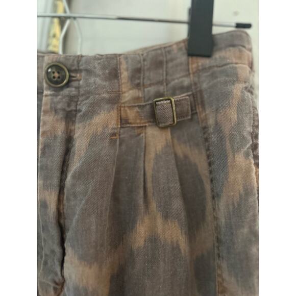 Anthropologie Tamarind Brown Oversize Leopard Print Linen Blend Jogg - Picture 4 of 10